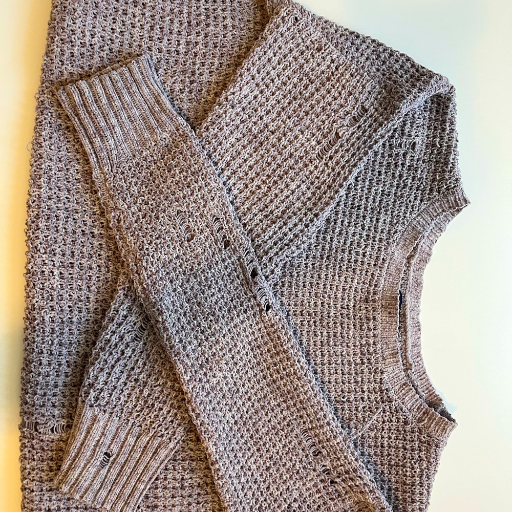 Purple ripped sweater